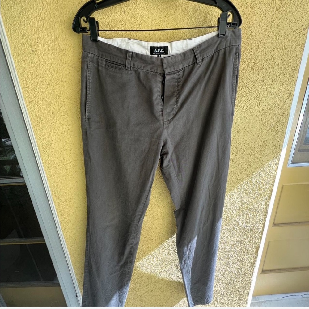 A.P.C. Men's Charcoal Chinos